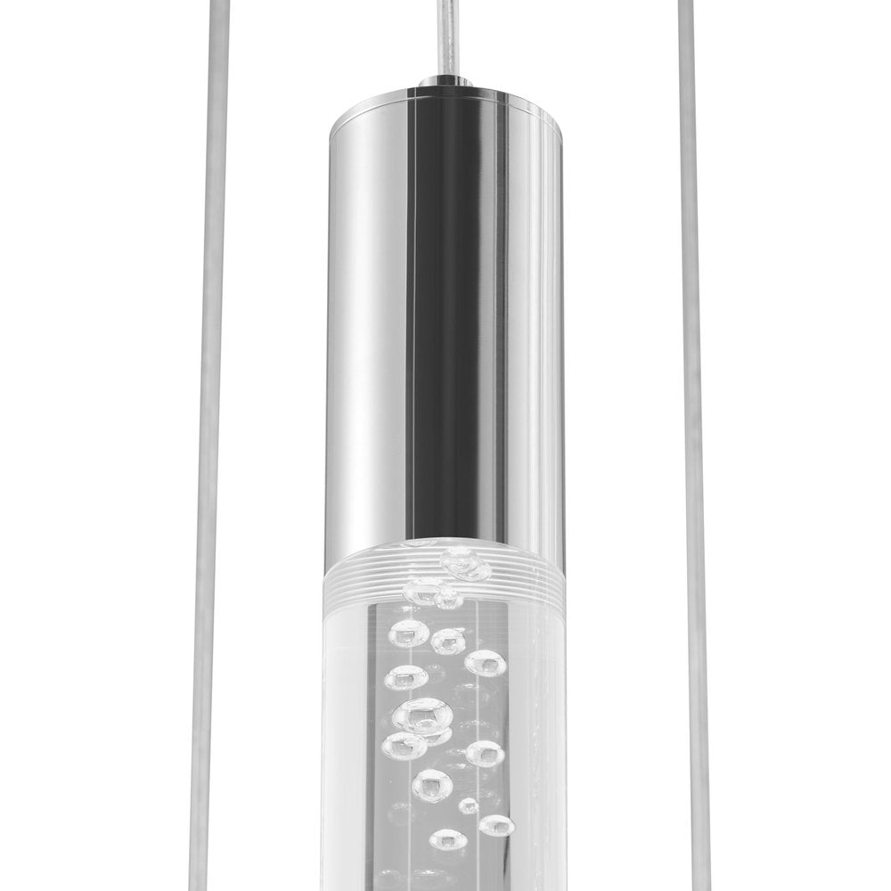 Silver And Clear Nine Light Metal Dimmable Chandelier With Clear Shades HomeRoots