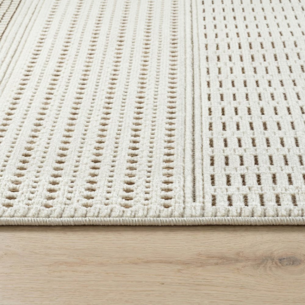 8' X 10' Beige and Brown Geometric Distressed Indoor Outdoor Area Rug — view 14