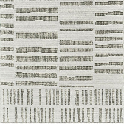 3' X 5' Cream and Beige Abstract Distressed Indoor Outdoor Area Rug HomeRoots
