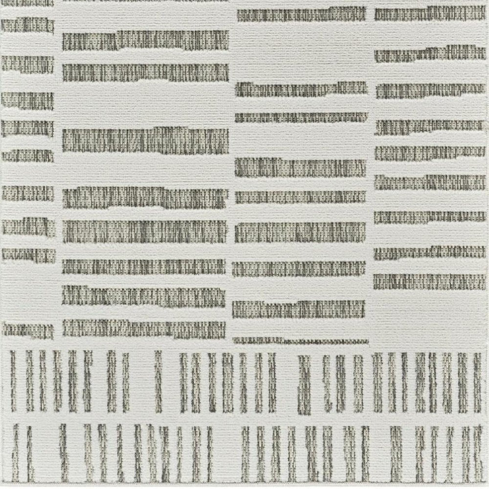 3' X 5' Cream and Beige Abstract Distressed Indoor Outdoor Area Rug HomeRoots