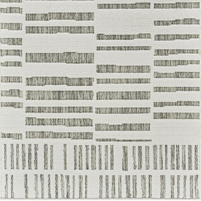 3' X 5' Cream and Beige Abstract Distressed Indoor Outdoor Area Rug HomeRoots