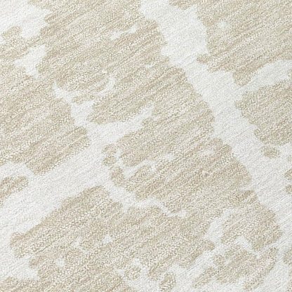 8' Runner Blue and White Abstract Washable Non Skid Indoor Outdoor Runner Rug HomeRoots