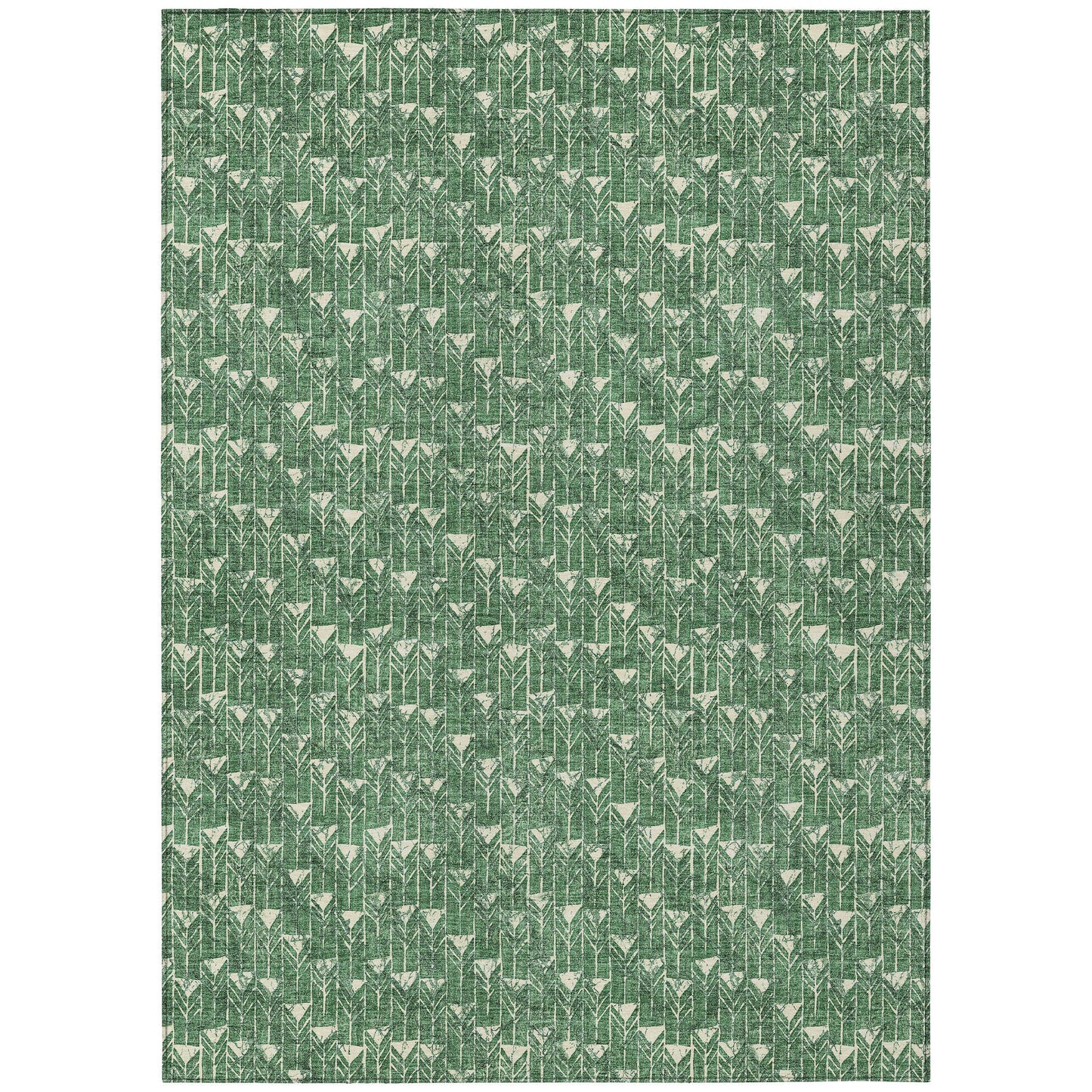 8' X 10' Sage Geometric Washable Non Skid Indoor Outdoor Area Rug