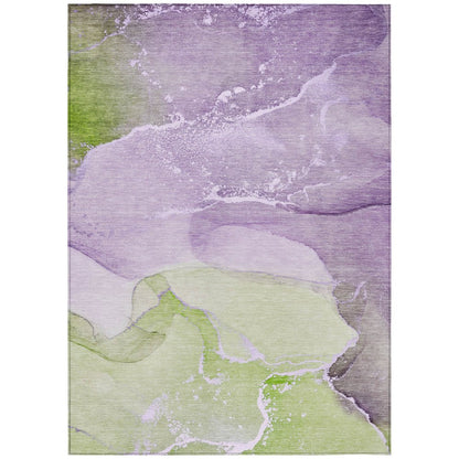 8' X 10' Purple Abstract Washable Non Skid Indoor Outdoor Area Rug HomeRoots