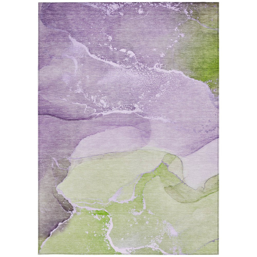8' X 10' Purple Abstract Washable Non Skid Indoor Outdoor Area Rug HomeRoots