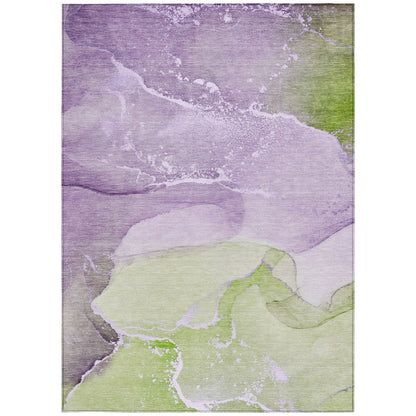 8' X 10' Purple Abstract Washable Non Skid Indoor Outdoor Area Rug HomeRoots