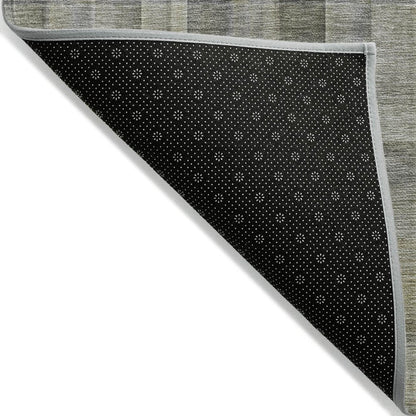 2' X 8' Gray Plaid Washable Non Skid Indoor Outdoor Runner Rug HomeRoots