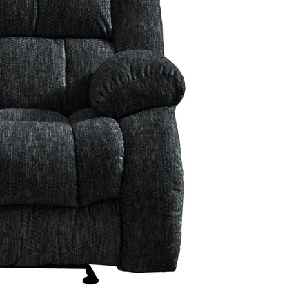 77" Black Manual Reclining Loveseat With Storage HomeRoots