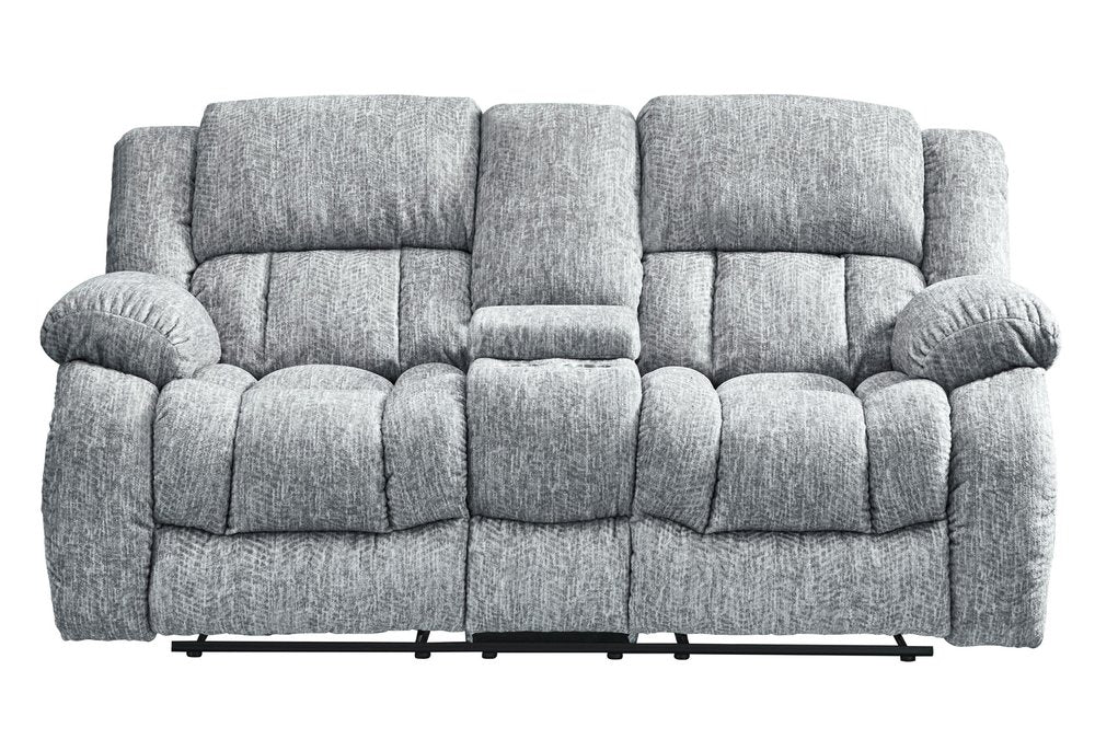 77" Light Gray Manual Reclining Loveseat With Storage HomeRoots
