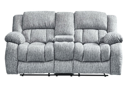 77" Light Gray Manual Reclining Loveseat With Storage HomeRoots