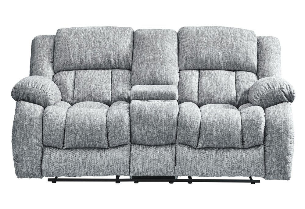 77" Light Gray Manual Reclining Loveseat With Storage HomeRoots