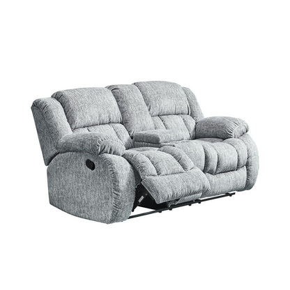 77" Light Gray Manual Reclining Loveseat With Storage HomeRoots