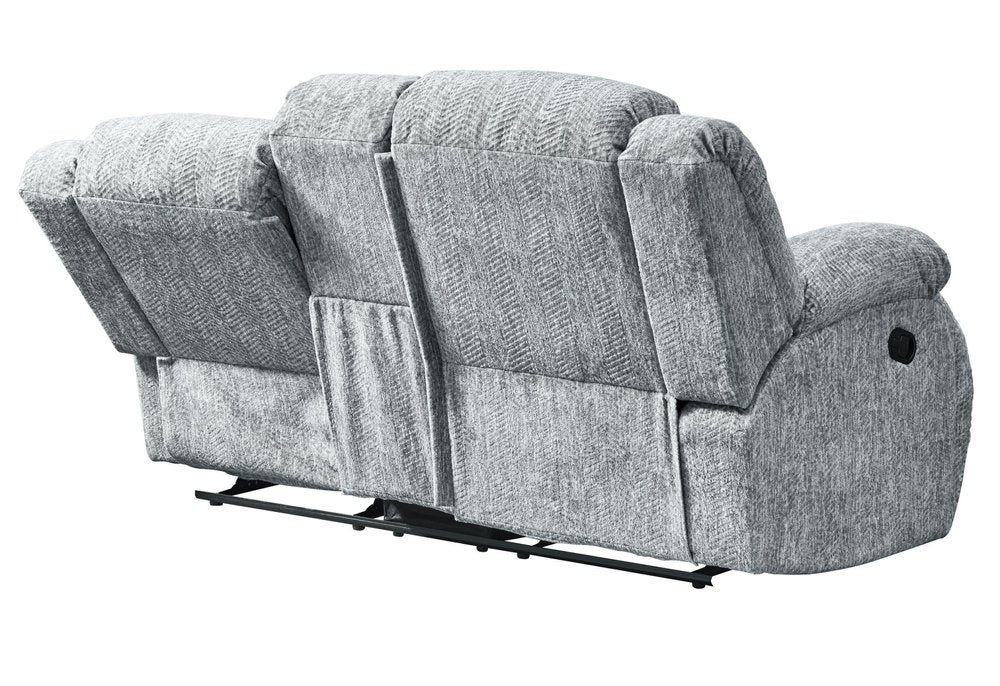 77" Light Gray Manual Reclining Loveseat With Storage HomeRoots