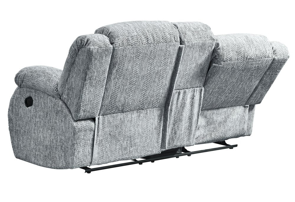 77" Light Gray Manual Reclining Loveseat With Storage HomeRoots