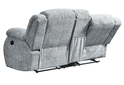 77" Light Gray Manual Reclining Loveseat With Storage HomeRoots