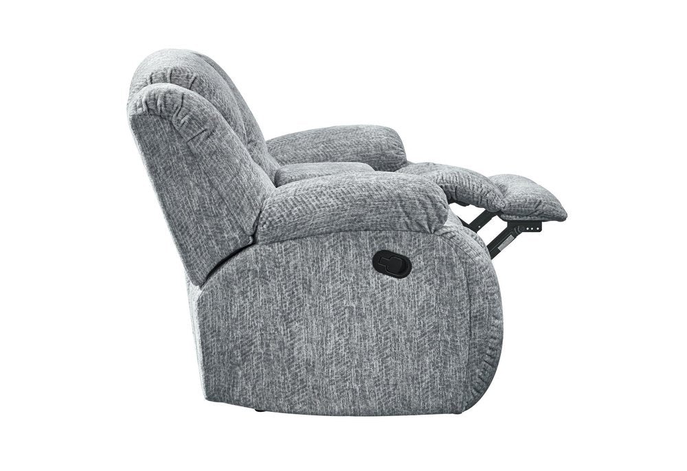 77" Light Gray Manual Reclining Loveseat With Storage HomeRoots