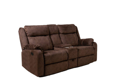 70" Dark Brown Manual Reclining Loveseat With Storage HomeRoots