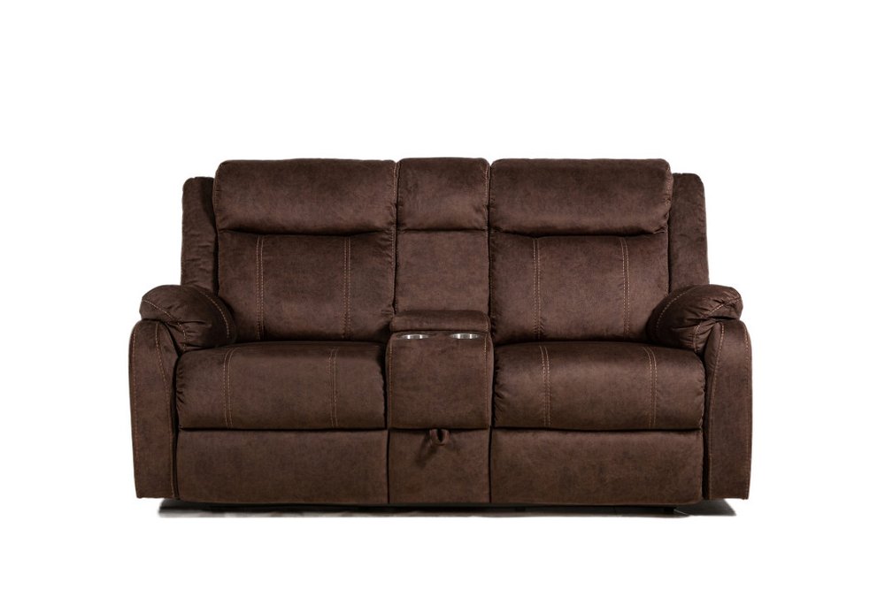 70" Dark Brown Manual Reclining Loveseat With Storage HomeRoots