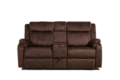 70" Dark Brown Manual Reclining Loveseat With Storage HomeRoots