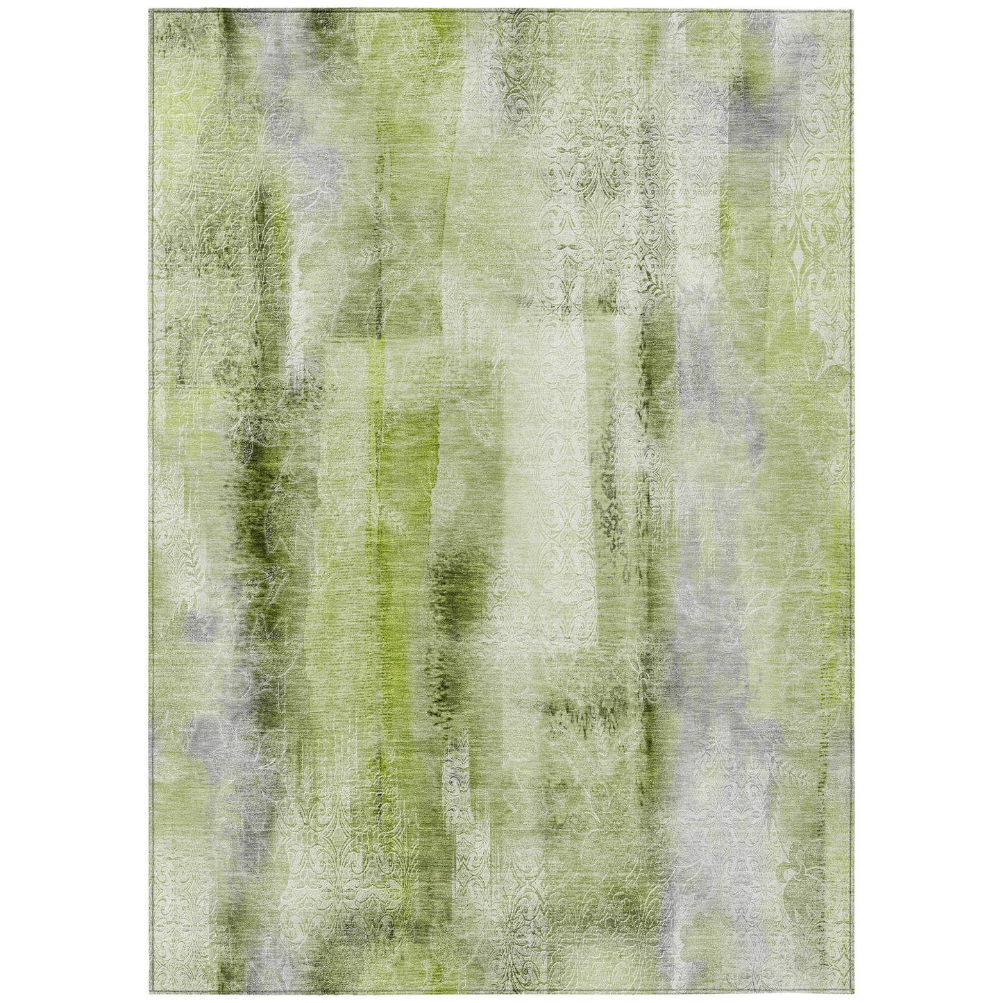 8' X 10' Sage Washable Non Skid Indoor Outdoor Area Rug