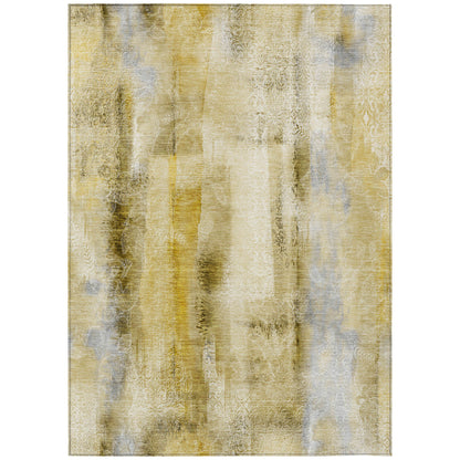 8' X 10' Taupe Washable Non Skid Indoor Outdoor Area Rug