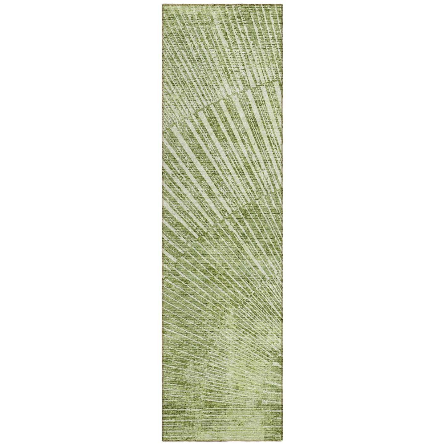 8' Runner Sage Abstract Washable Non Skid Indoor Outdoor Runner Rug