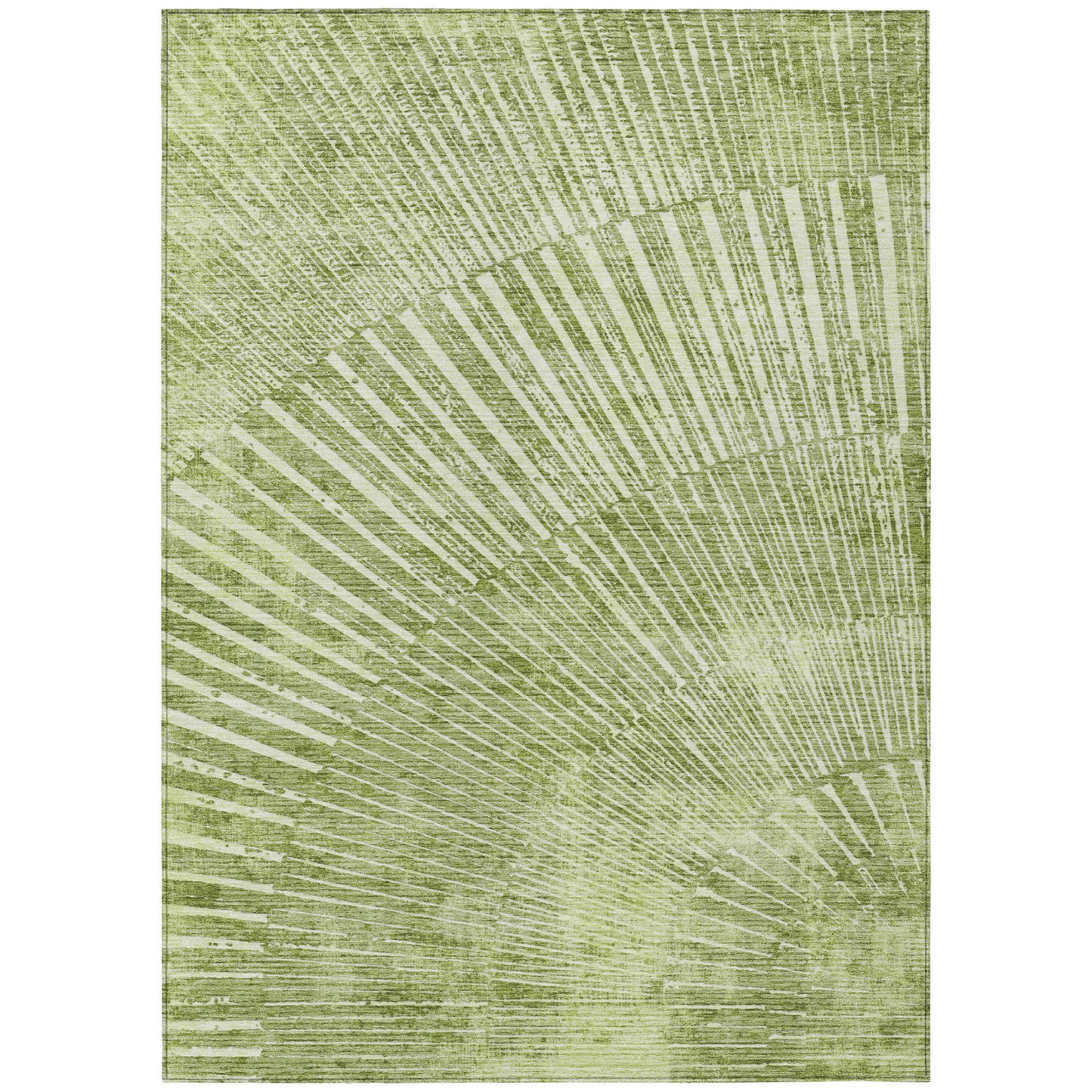 8' X 10' Sage Abstract Washable Non Skid Indoor Outdoor Area Rug