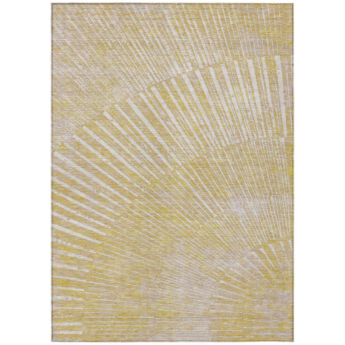 8' X 10' Wheat Abstract Washable Non Skid Indoor Outdoor Area Rug