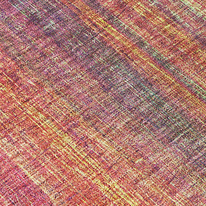 9' X 12' Red and Orange Striped Washable Non Skid Indoor Outdoor Area Rug HomeRoots