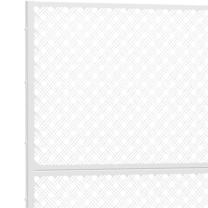 72" White Steel Three Panel Screen Room Divider HomeRoots