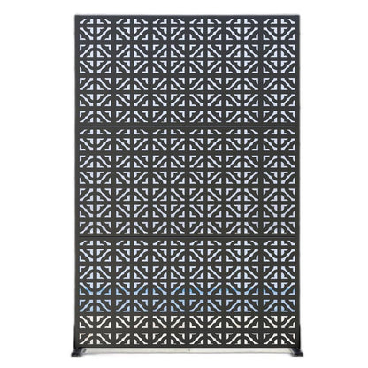 52" Black Steel Outdoor Privacy Screen HomeRoots