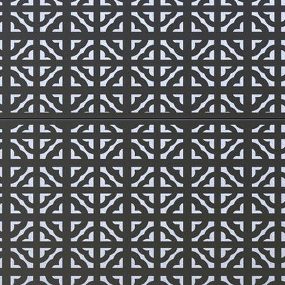 52" Black Steel Outdoor Privacy Screen