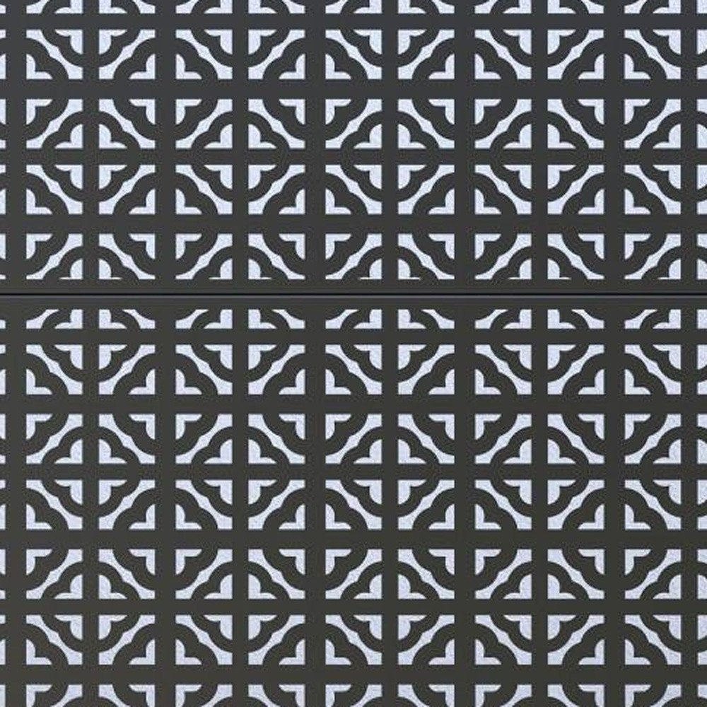 52" Black Steel Outdoor Privacy Screen — view 3