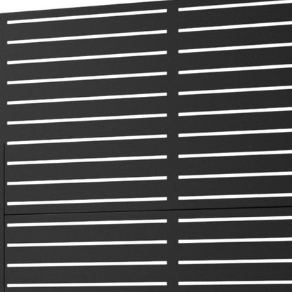 72" Black Steel Three Panel Screen Room Divider HomeRoots