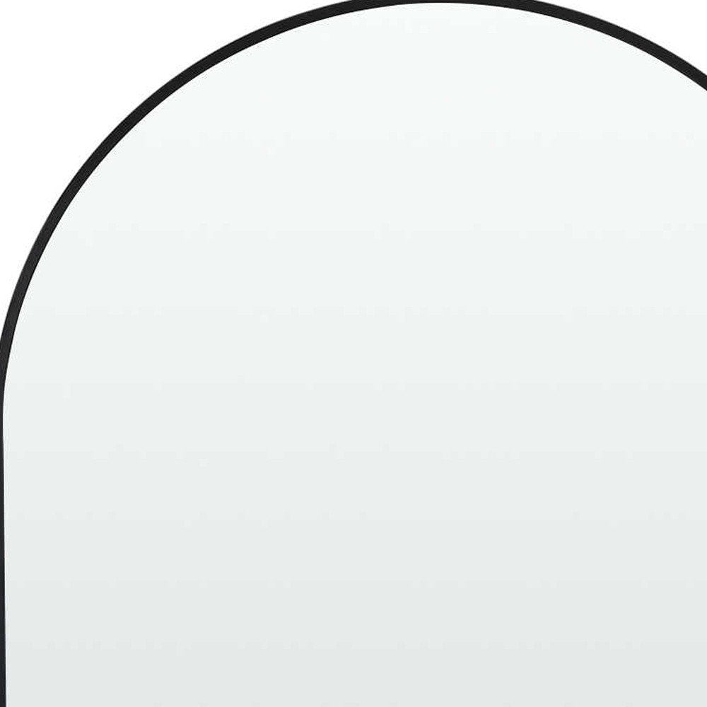 39" Black Arch Metal Framed Bathroom Vanity Mirror HomeRoots