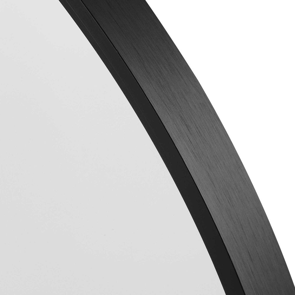 39" Black Arch Metal Framed Bathroom Vanity Mirror HomeRoots