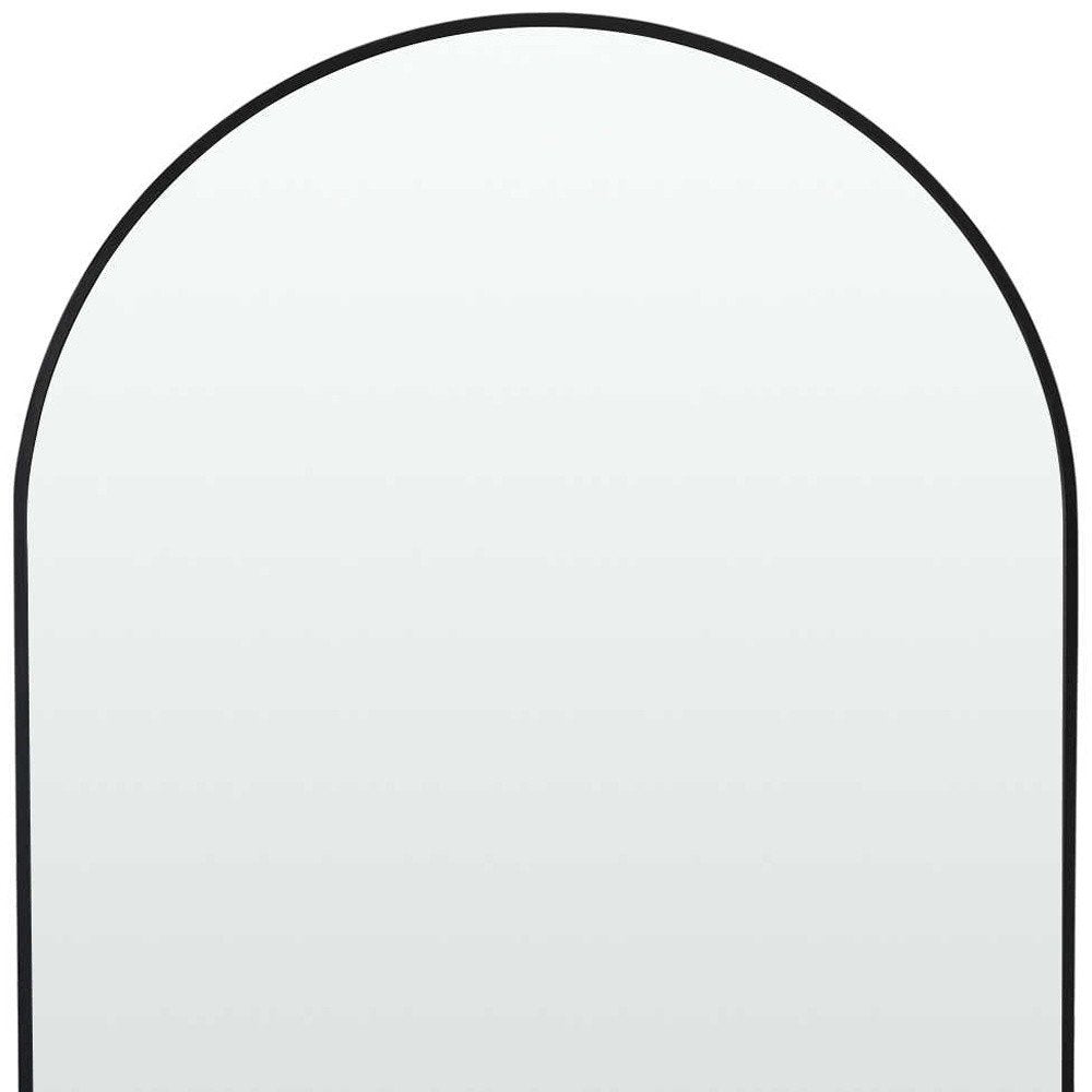 39" Black Arch Metal Framed Bathroom Vanity Mirror HomeRoots