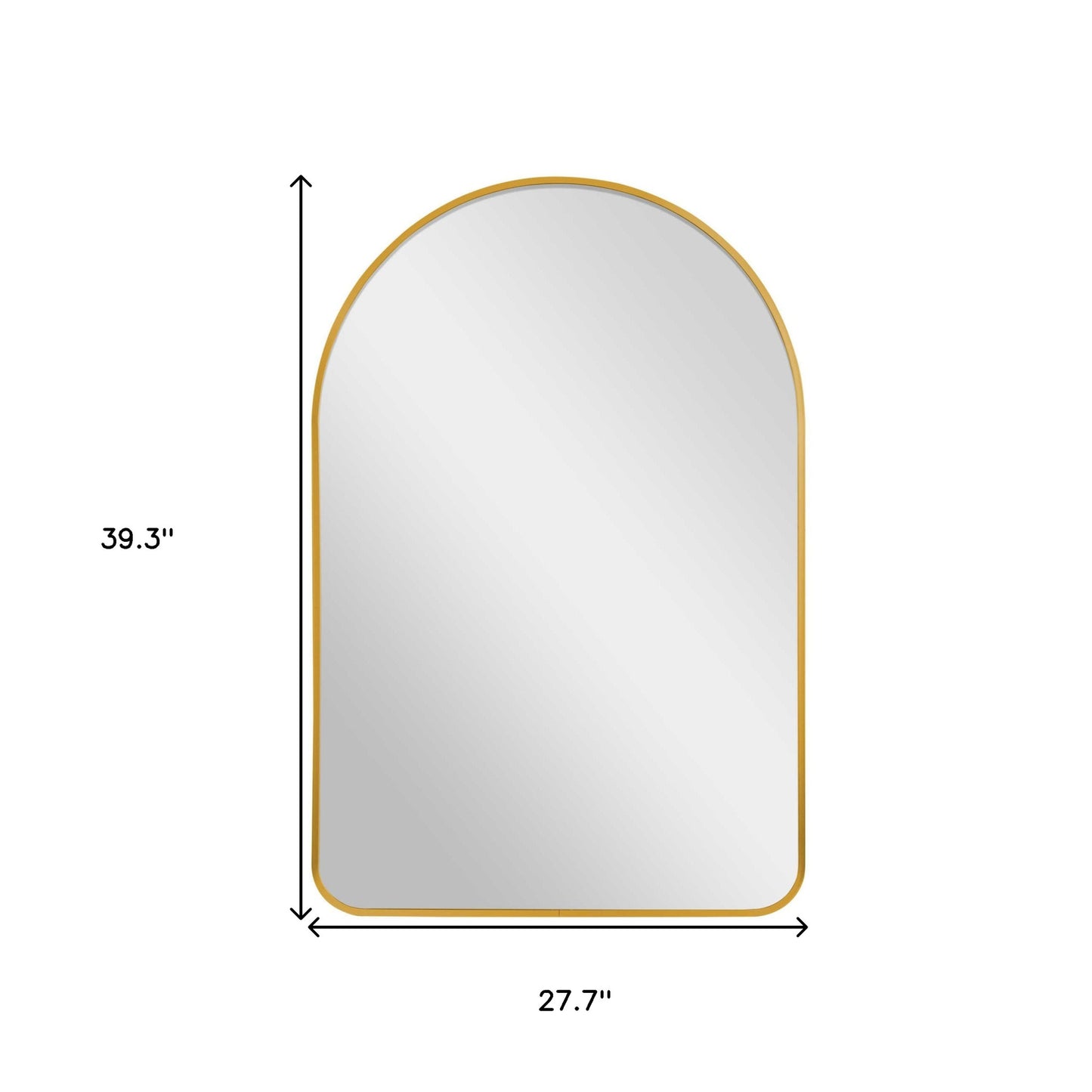 39" Gold Arch Metal Framed Bathroom Vanity Mirror