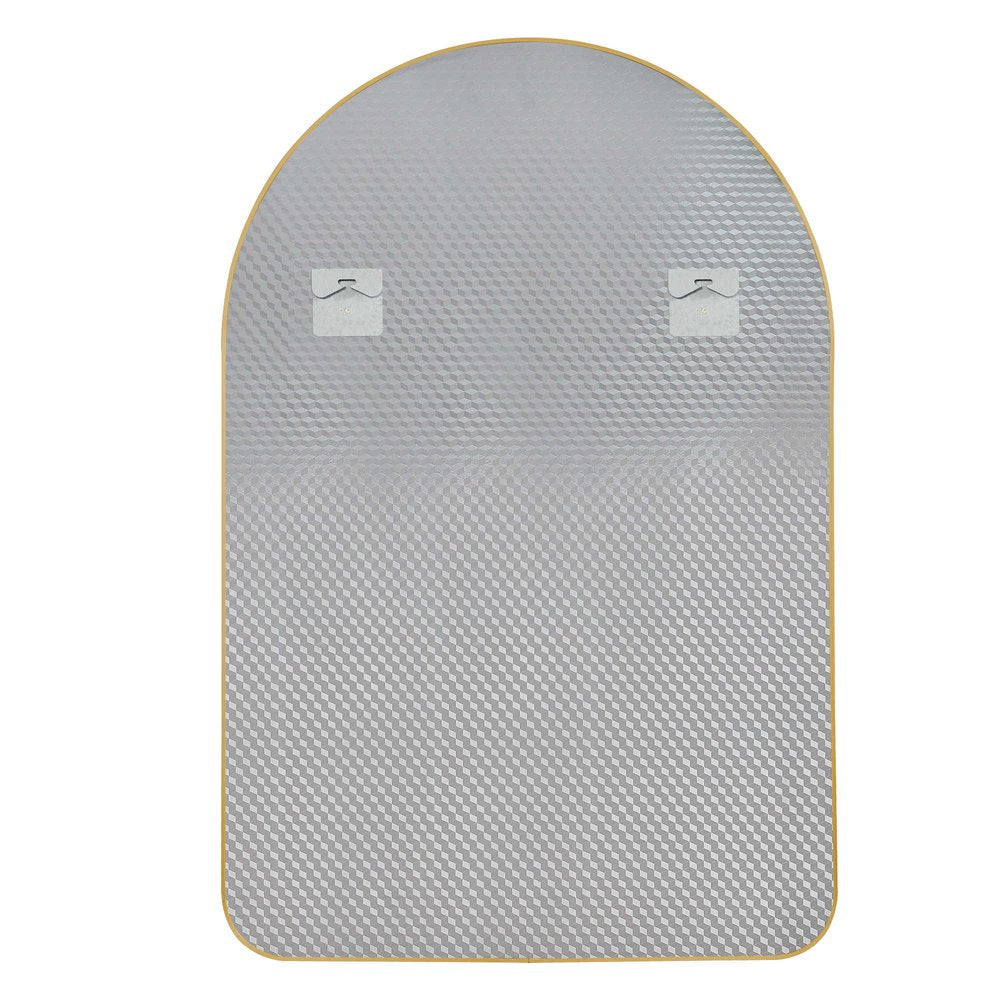 39" Gold Arch Metal Framed Bathroom Vanity Mirror HomeRoots