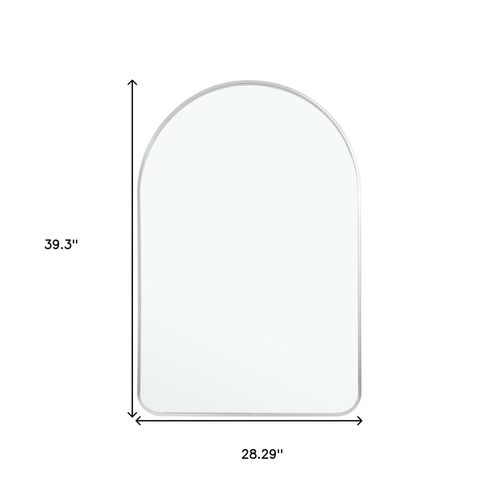 39" Black Arch Metal Framed Bathroom Vanity Mirror — view 10