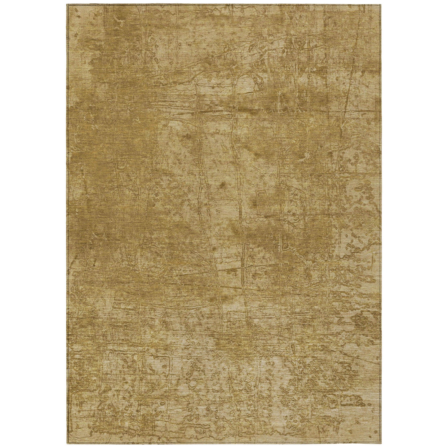 9' X 12' Tan Abstract Washable Non Skid Indoor Outdoor Area Rug