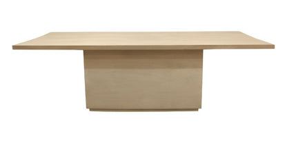 72" Natural and Brown Solid Wood Pedestal Base Dining Table HomeRoots