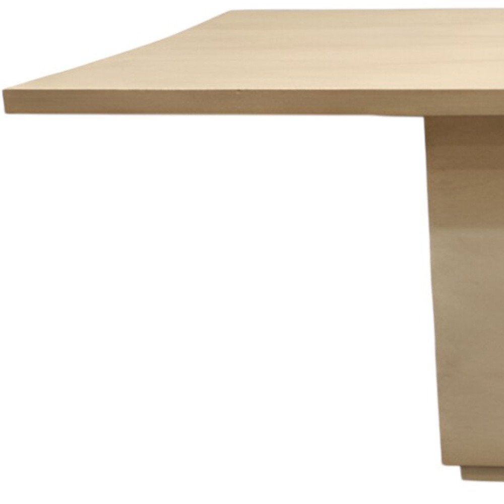 72" Natural and Brown Solid Wood Pedestal Base Dining Table HomeRoots