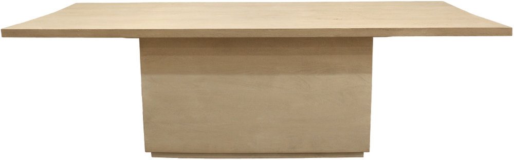 84" Natural Solid Wood Pedestal Base Dining Table HomeRoots