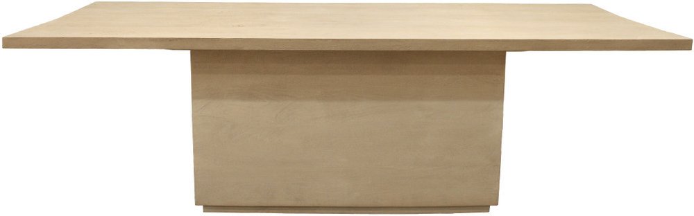 84" Natural Solid Wood Pedestal Base Dining Table HomeRoots