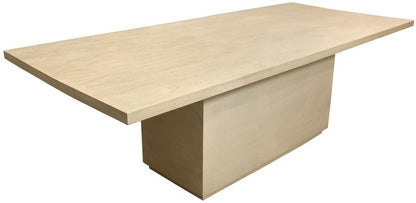 108" Natural Solid Wood Pedestal Base Dining Table HomeRoots