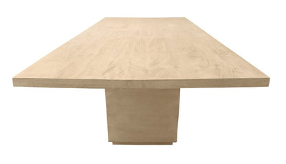 108" Natural Solid Wood Pedestal Base Dining Table HomeRoots