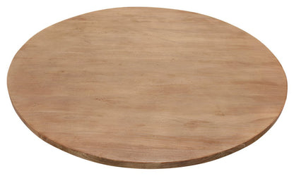 72" Natural And Black Rounded Solid Wood And Iron Pedestal Base Dining Table HomeRoots
