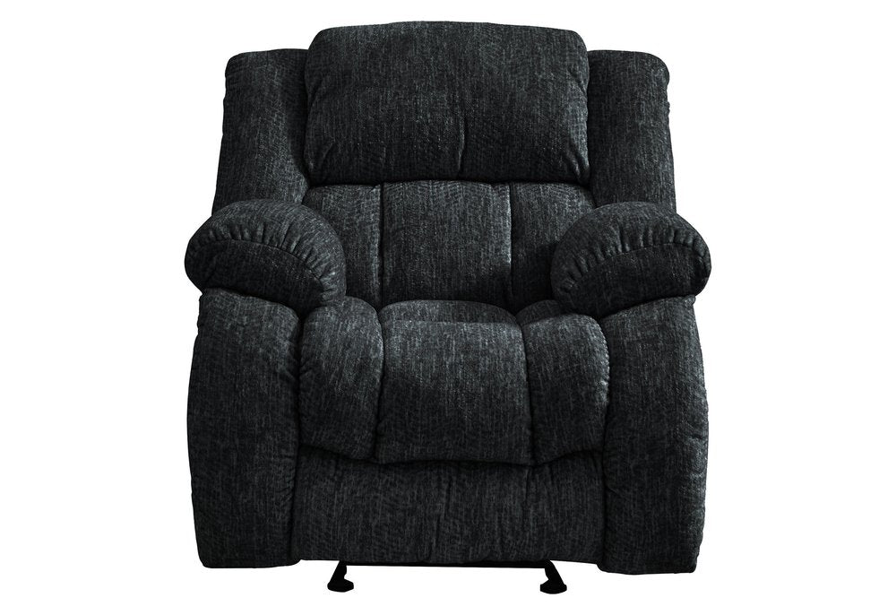 40" Gray Fabric Gliding Recliner HomeRoots