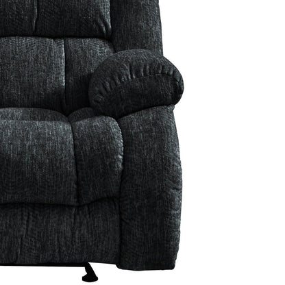 40" Gray Fabric Gliding Recliner HomeRoots